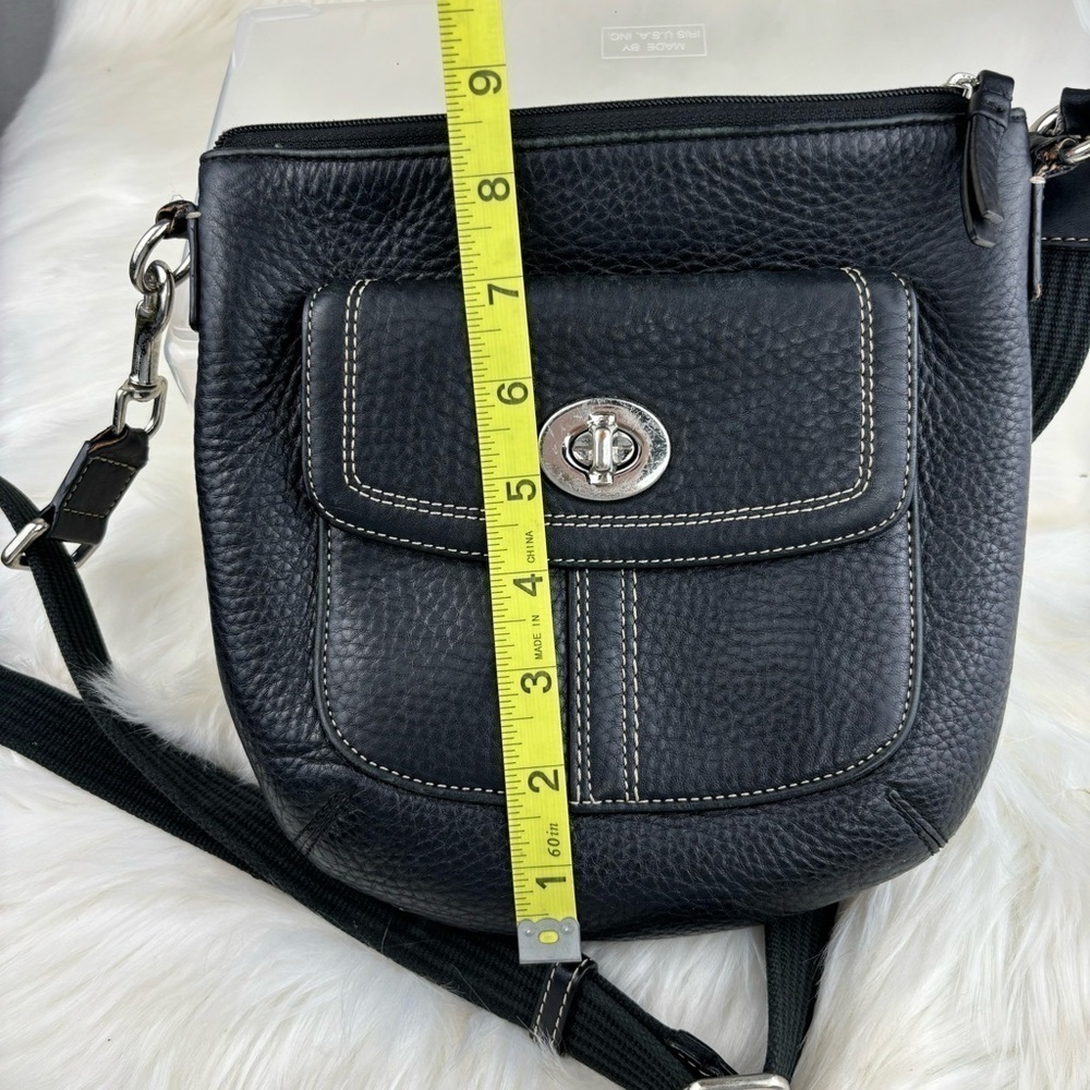 COACH PEBBLED LEATHER CROSSBODY BAG - Picture 9 of 10